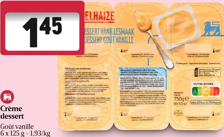 Offre: Delhaize Crème dessert