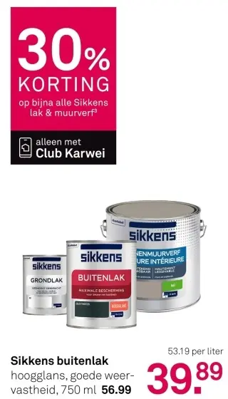 Aanbieding: Op bijna alle Sikkens lak & muurverf