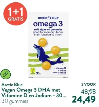 Aanbieding: Vegan Omega 3 DHA met Vitamine D en Jodium