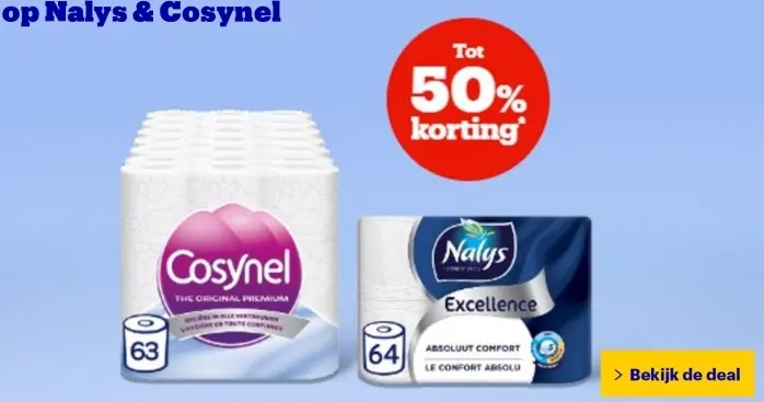 Aanbieding: Cosynel & Nalys Toilet Paper
