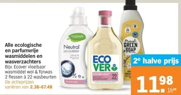 Aanbieding: Alle ecologische en parfumvrije wasmiddelen en wasverzachters