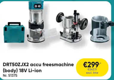 Aanbieding: accu freesmachine