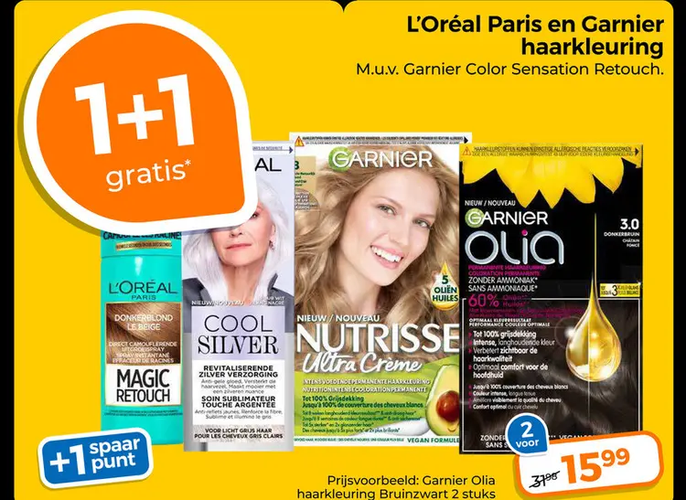 Aanbieding: L'Oréal Paris en Garnier haarkleuring