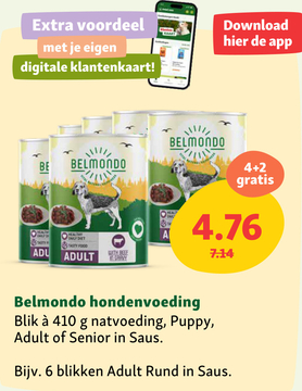 Aanbieding: Belmondo hondenvoeding