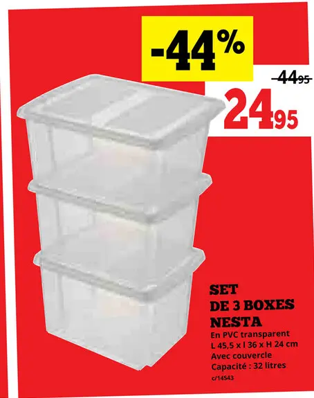 Offre: Set de 3 boxes