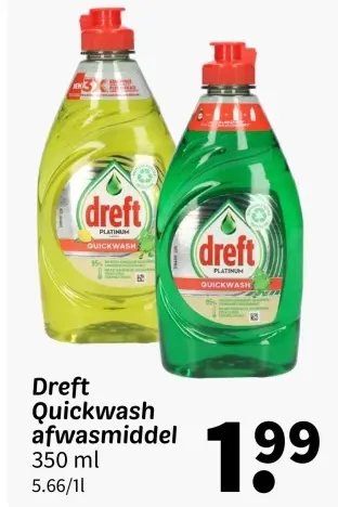Aanbieding: Dreft Quickwash afwasmiddel