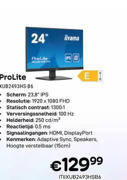 Aanbieding: ProLite XUB2493HS-B6