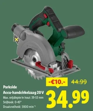 Aanbieding: Accu-handcirkelzaag 20 V