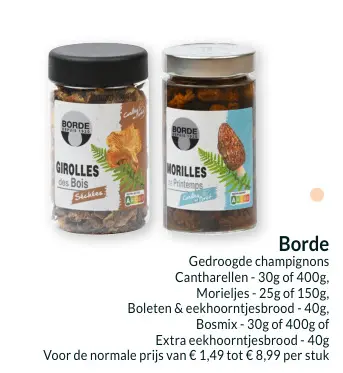 Aanbieding: Gedroogde champignons