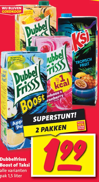 Aanbieding: Dubbelfrisss Boost of Taksi