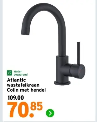 Aanbieding: Atlantic wastafelkraan Colin met hendel