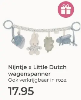 Aanbieding: Nijntje x Little Dutch wagenspanner