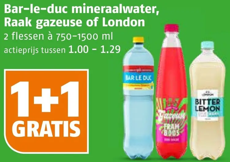 Aanbieding: Mineraalwater, gazeuse of London