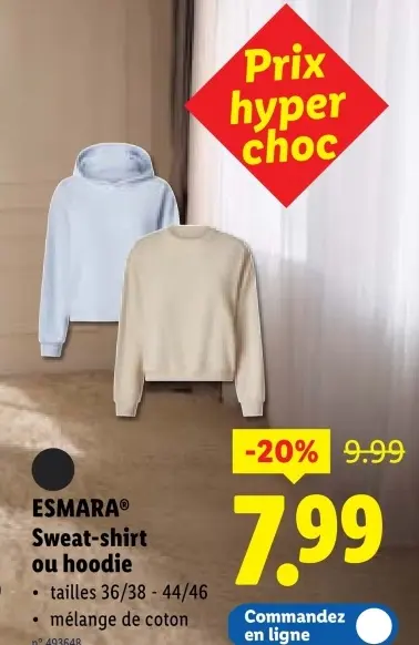 Offre: Sweat-shirt ou hoodie