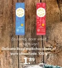 Aanbieding: Delicata melkchocolade of pure chocolade