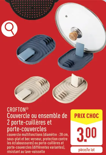 Offre: Couvercle ou ensemble de 2 porte-cuillères et