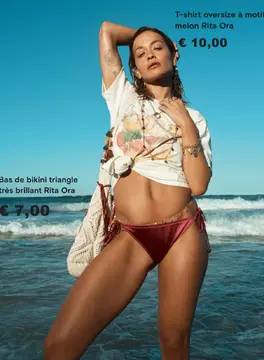 Offre: T-shirt oversize à motif melon Rita Ora