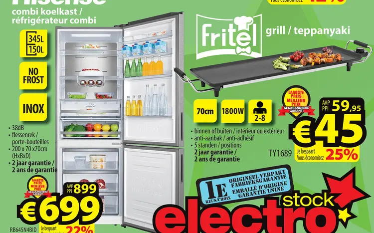 Promotie: combi koelkast / réfrigérateur combi