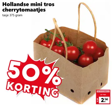 Aanbieding: Hollandse mini tros cherrytomaatjes