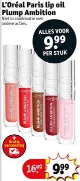 Aanbieding: L'Oréal Paris lip oil Plump Ambition