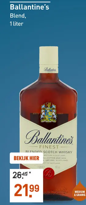 Aanbieding: Ballantine's 100CL