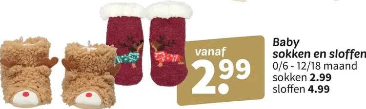 Promotie: Baby sokken en sloffen