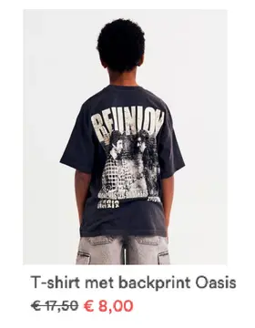 Aanbieding: T-shirt met backprint Oasis