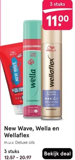 Aanbieding: New Wave, Wella en Wellaflex