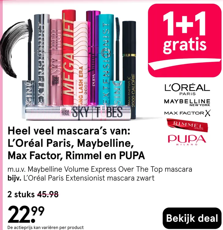 Aanbieding: mascara's