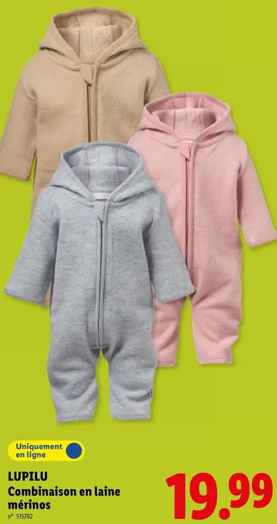 Offre: Combinaison en laine mérinos