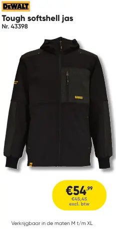 Promotie: Tough softshell jas