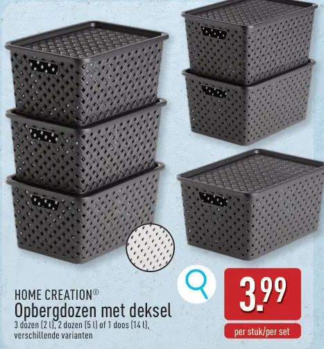 Promotie: Opbergdozen met deksel