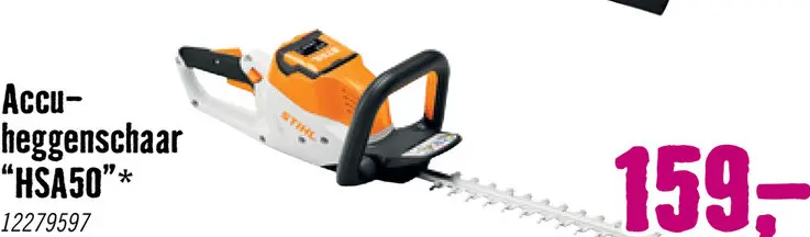 Aanbieding: STIHL Accu heggenschaar HSA50 36 V excl accu en lader **cashback**