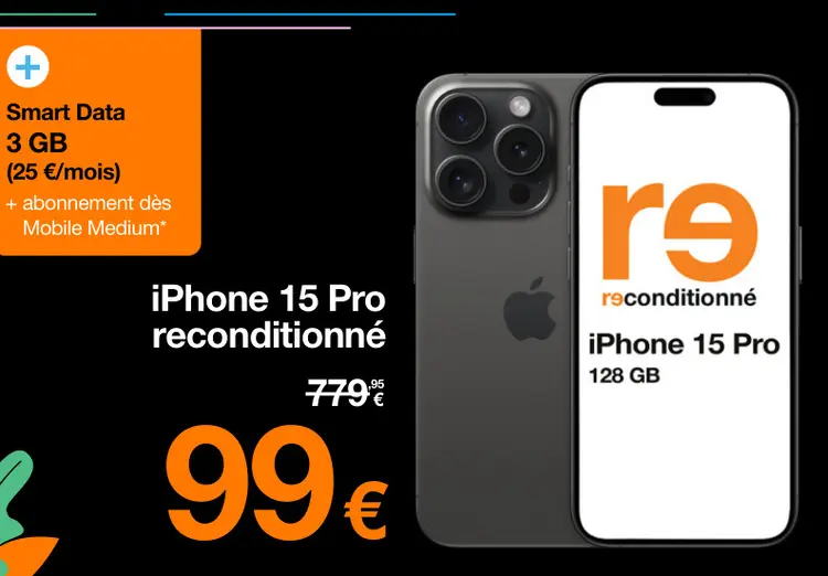 Offre: iPhone 15 Pro reconditionné