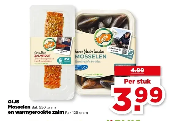 Aanbieding: Mosselen en warmgerookte zalm