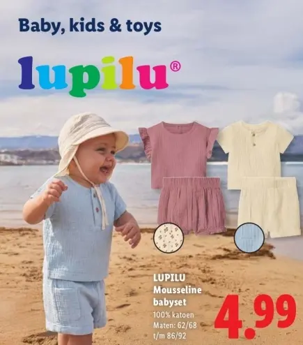 Aanbieding: Mousseline babyset