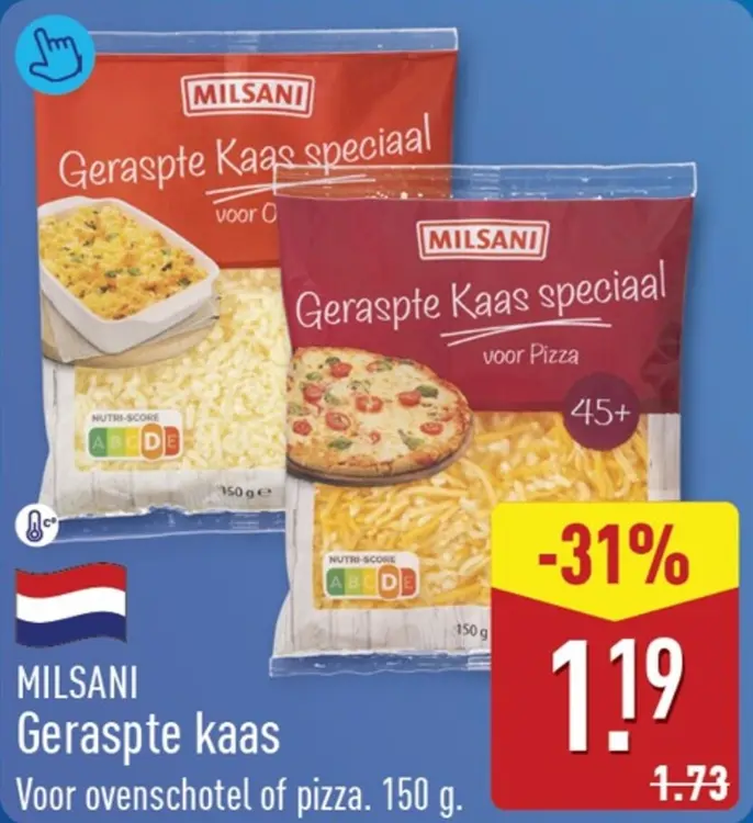 Aanbieding: Geraspte kaas