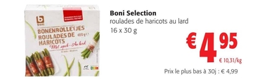 Offre: Boni Selection roulades de haricots au lard