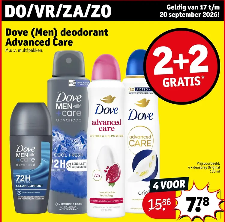 Promotie: Dove (Men) deodorant Advanced Care