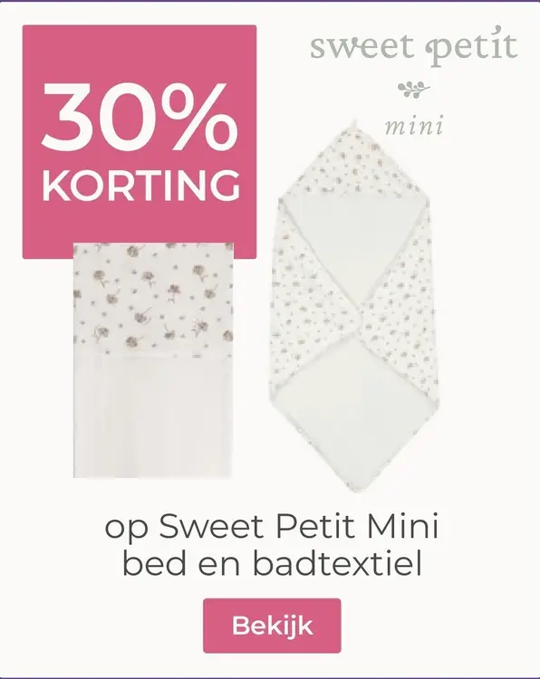 Aanbieding: Sweet Petit Mini bed en badtextiel