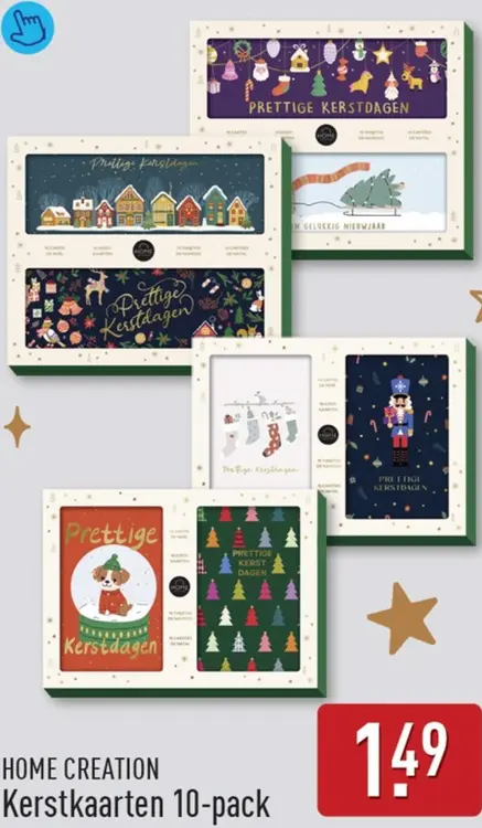 Aanbieding: Kerstkaarten 10-pack