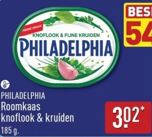 Aanbieding: Roomkaas knoflook & kruiden