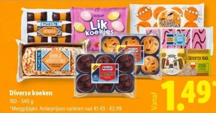 Aanbieding: Diverse koeken
