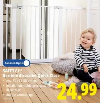 Offre: Barrière d'escalier Quick Close