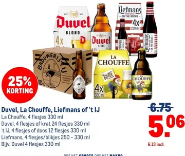 Aanbieding: Duvel, La Chouffe, Liefmans of 't IJ