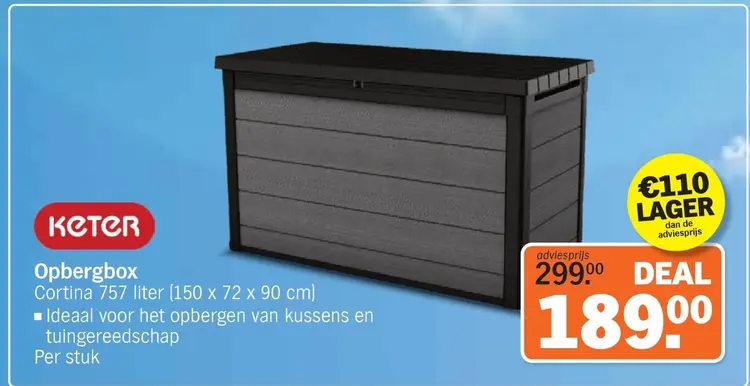 Aanbieding: Keter Opbergbox Cortina 757 liter
