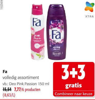 Promotie: Fa volledig assortiment