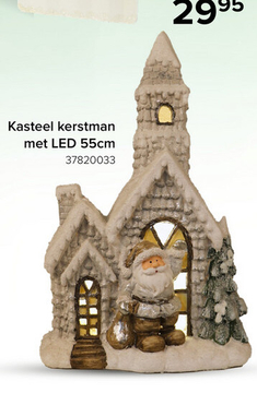 Aanbieding: Kasteel kerstman met LED