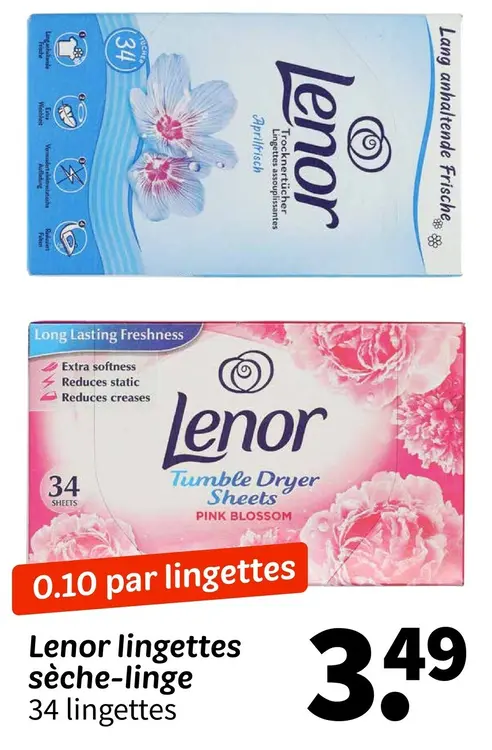 Offre: Lingettes sèche-linge