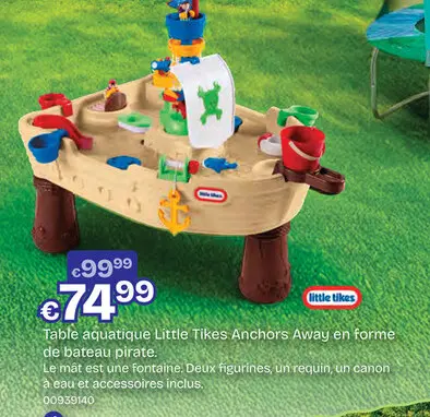 Offre: bateau Anchors Away Water Table +1a, bateau de pirates avec 1 mât qui est une fontaine